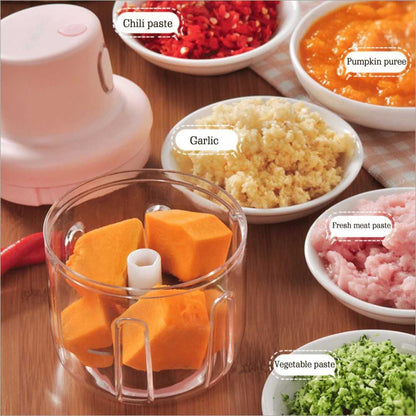 250ml Pink USB Wireless Electric Garlic Chopper – Durable, Efficient, and Multipurpose Vegetable Mincer