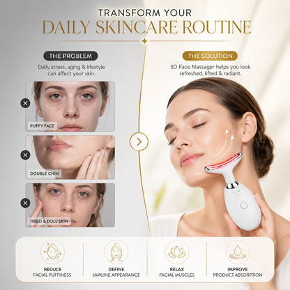 3D LED Face Massager | Face & Neck Beauty Device | Savey.pk