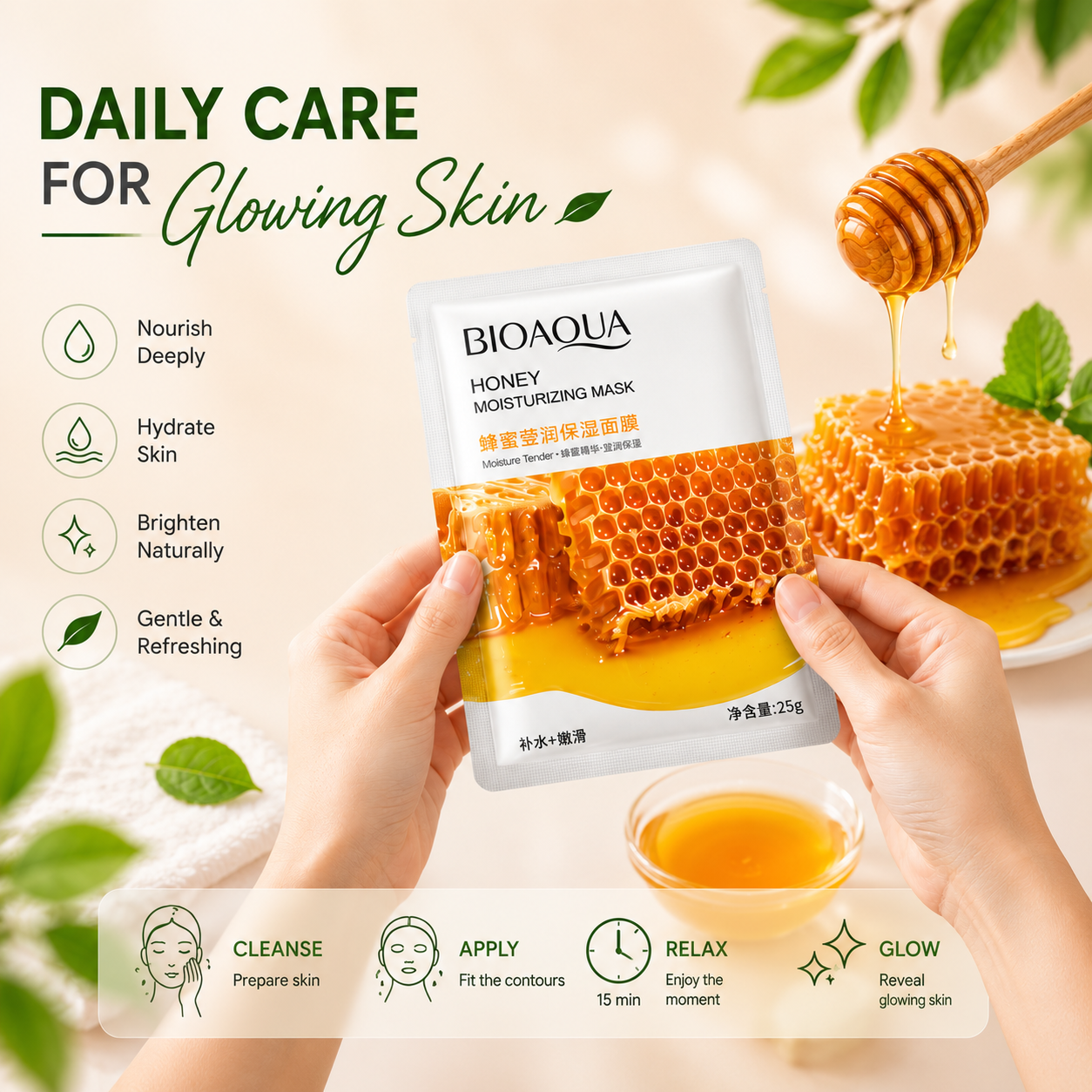 6-Pack Hydrating Sheet Face Masks for Glowing Skin