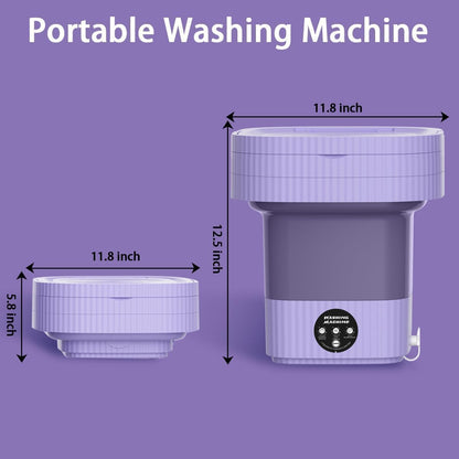 Foldable Mini Washing Machine with Spin Basket – For Baby Clothes, Socks & More, Ideal for Apartments, Travel, Dorms & Hotels