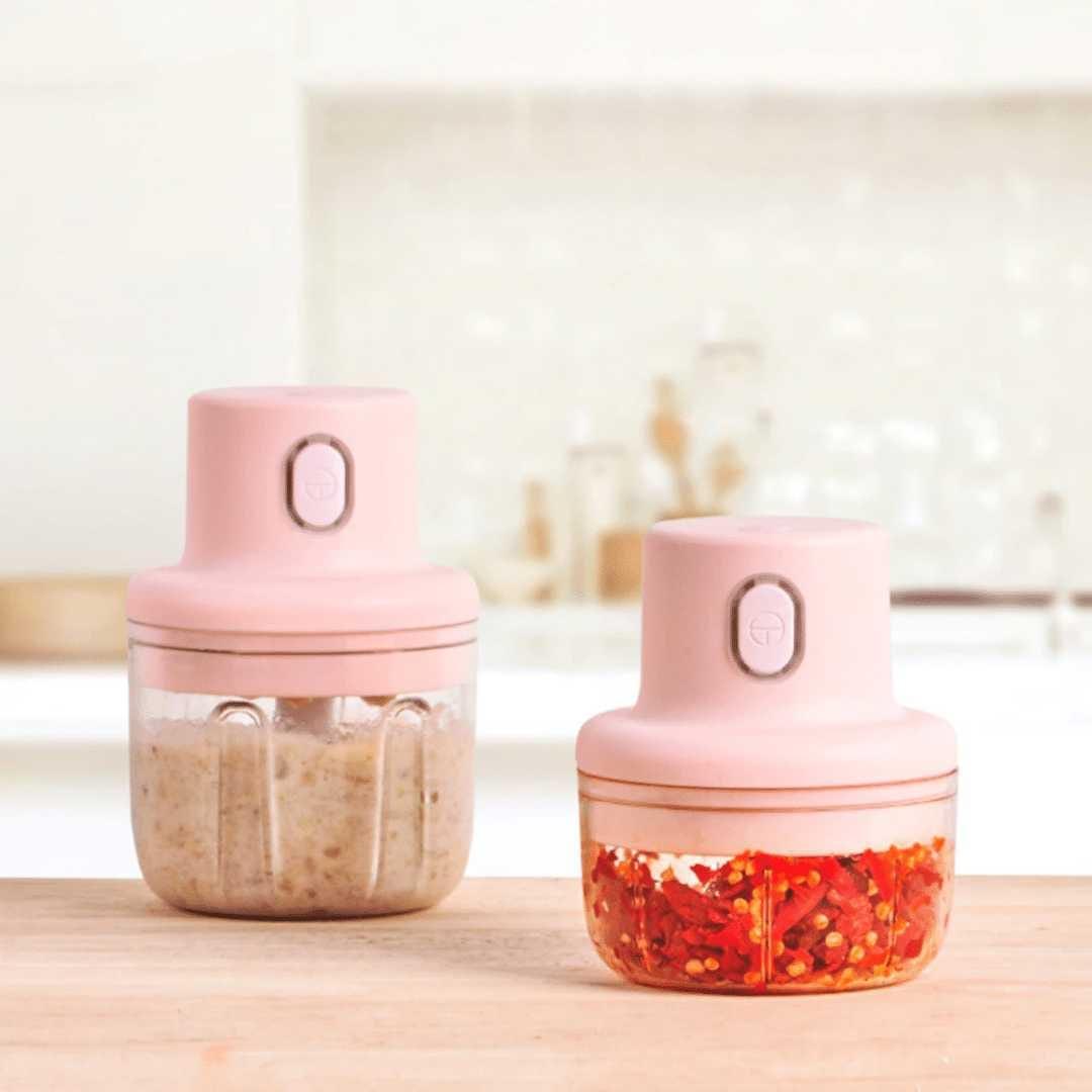 250ml Pink USB Wireless Electric Garlic Chopper – Durable, Efficient, and Multipurpose Vegetable Mincer