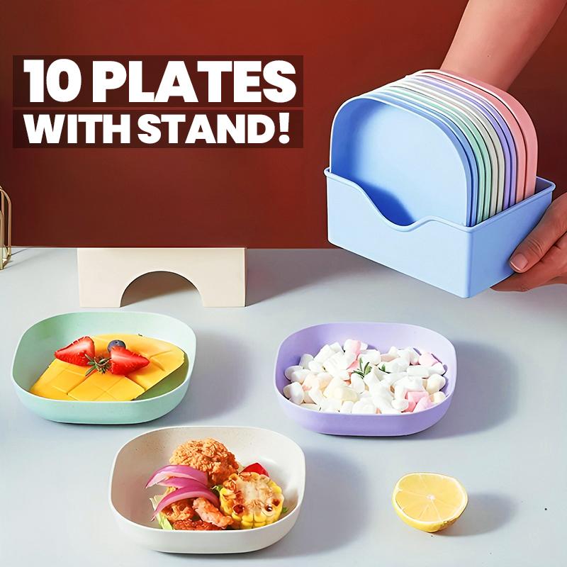 10Pcs Multi-Functional Dish Set for Dining Tables