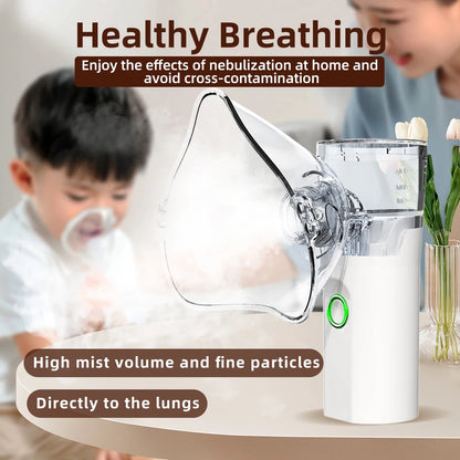 Compact Mesh Portable Nebulizer Machine with Mask – Ideal for Kids & Adults