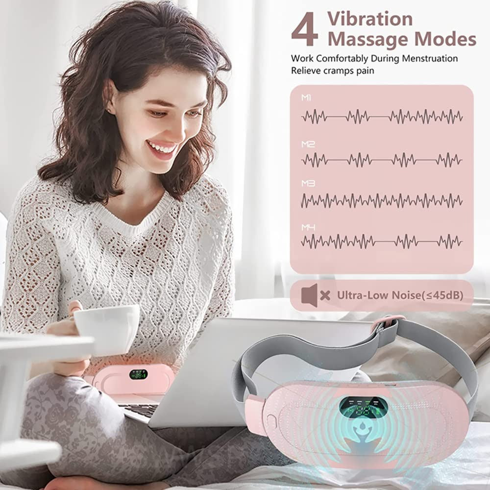 USB Rechargeable Cramp Relief Belt – Stylish Heating Pad for Women’s Comfort
