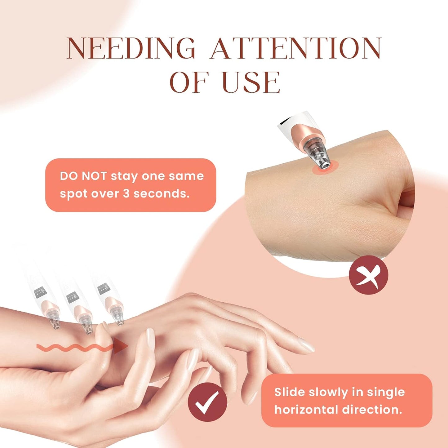 USB Rechargeable Blackhead Remover Vacuum – 5 Suction Levels, 5 Probes, Professional Facial Pore Cleaner and Acne Extractor (White)