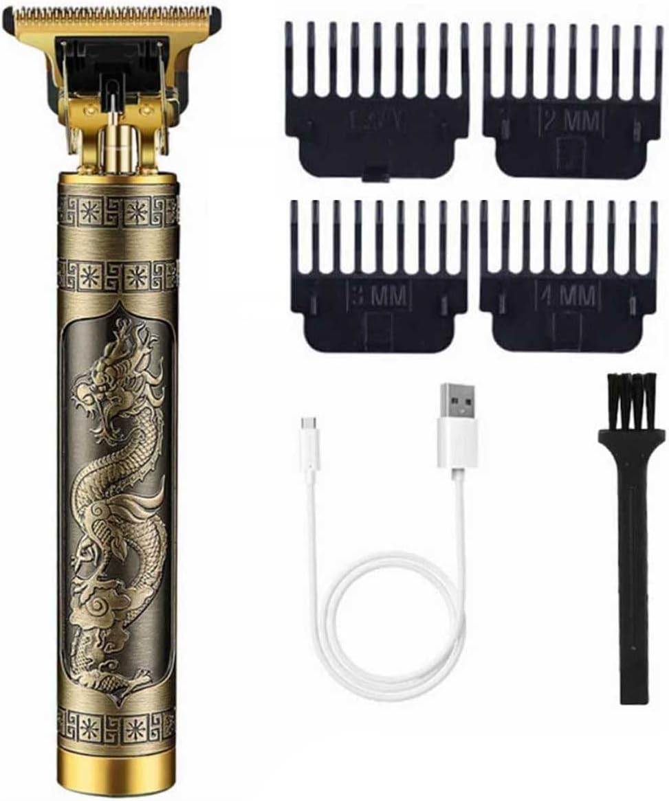 Vintage T9 USB Rechargeable Hair & Beard Clipper for Men (Metal)