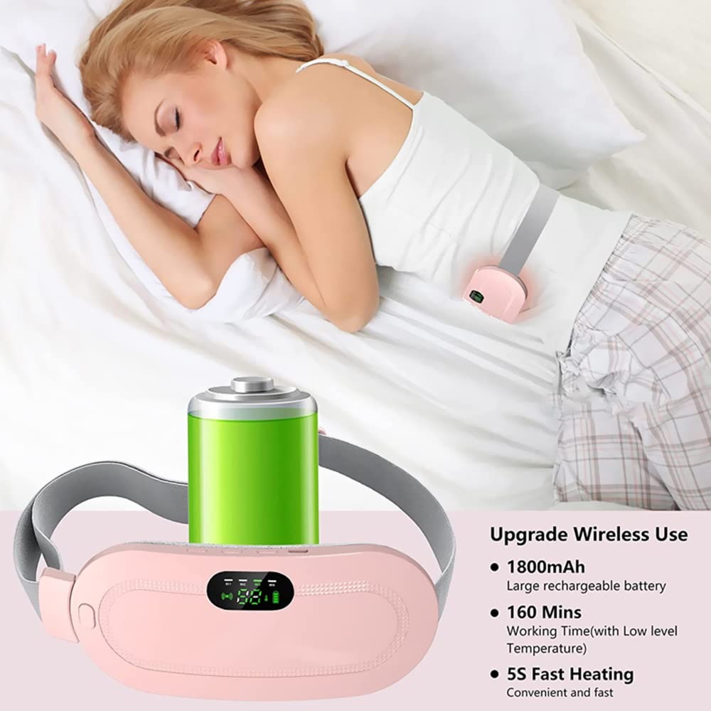 USB Rechargeable Cramp Relief Belt – Stylish Heating Pad for Women’s Comfort