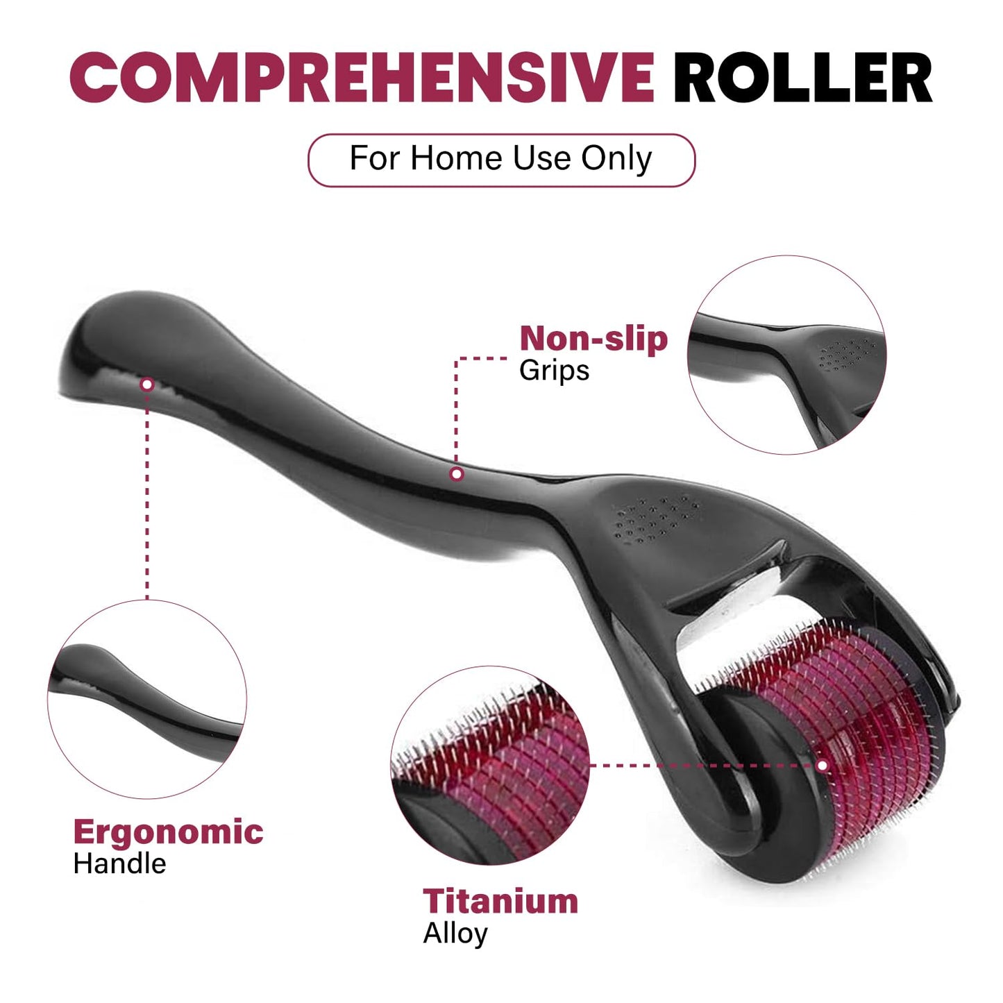 Derma Roller & Hair oil applicator comb bottle - Tool for Skin Care, Beard Growth, and Hair Regrowth.
