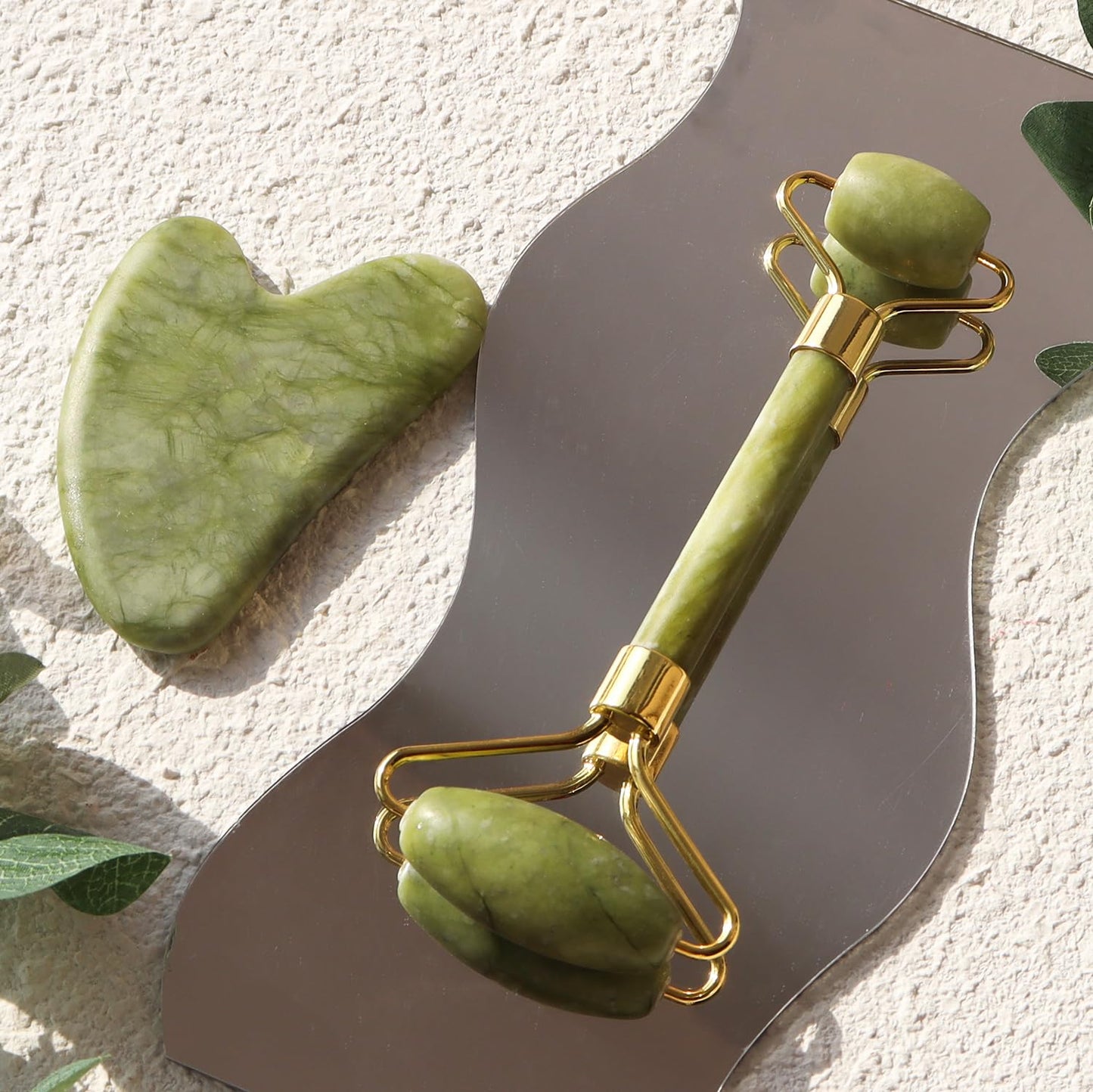 Premium Jade Roller & Gua Sha Set – Luxurious Facial Sculpting Tools for Radiant, Firm Skin & Defined Jawline.