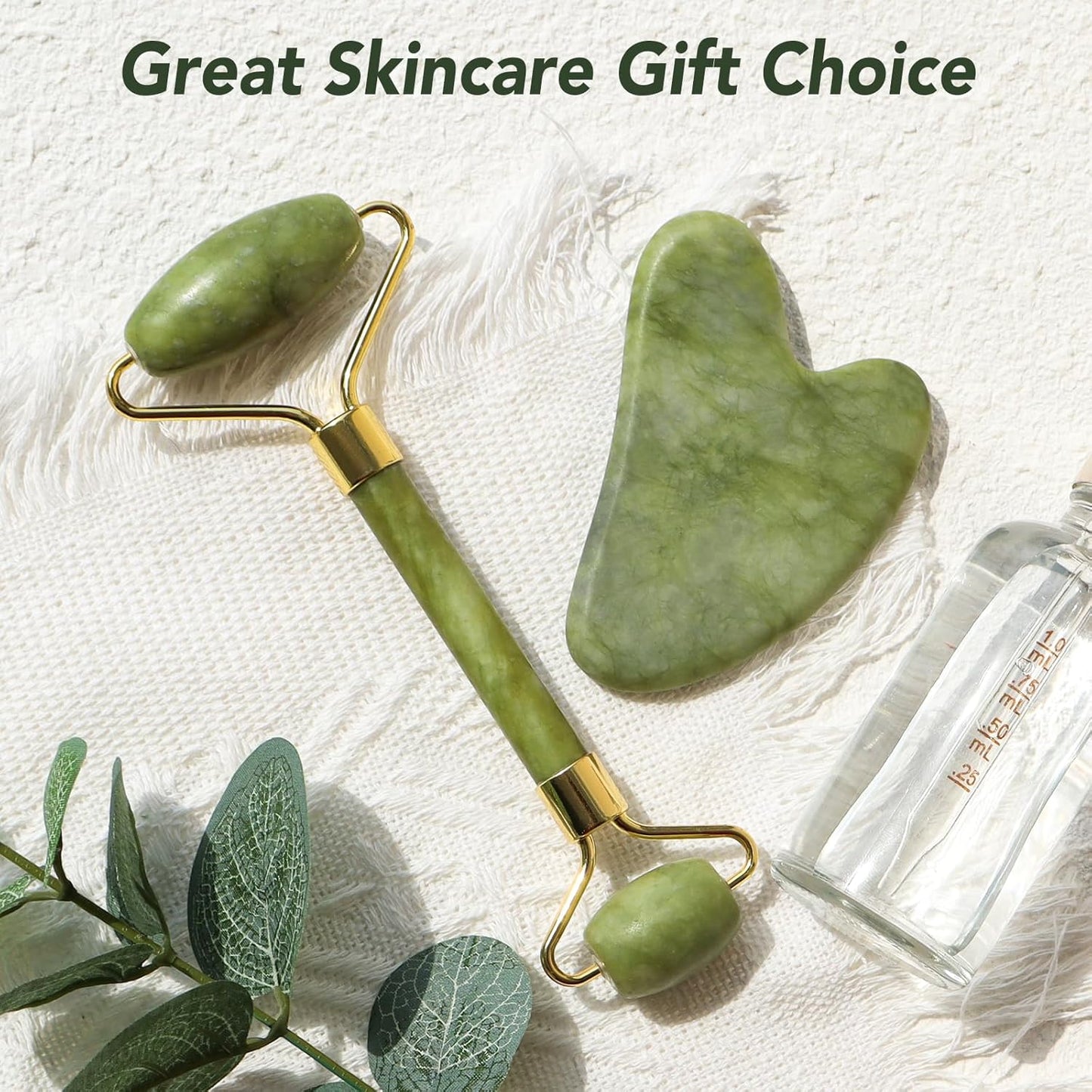 Premium Jade Roller & Gua Sha Set – Luxurious Facial Sculpting Tools for Radiant, Firm Skin & Defined Jawline.