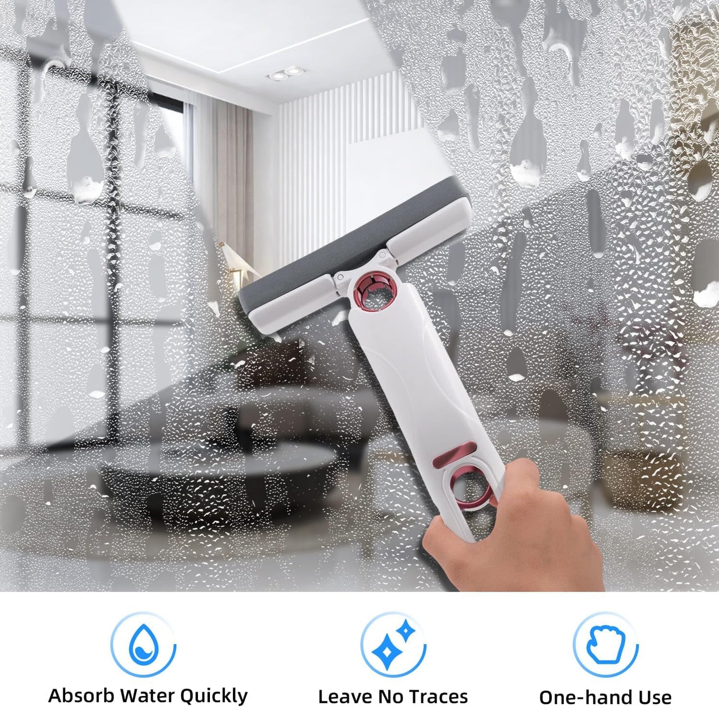 Portable Mini Mop for Wet/Dry Cleaning - Bathroom, Kitchen, Car & More.