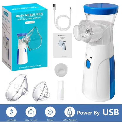 Compact Mesh Portable Nebulizer Machine with Mask – Ideal for Kids & Adults