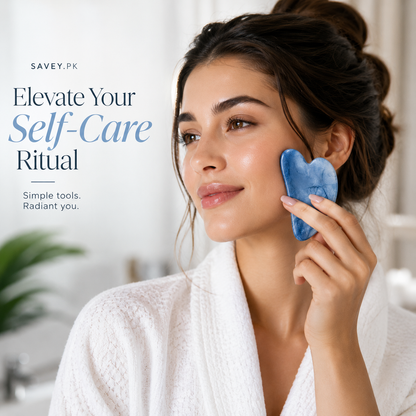 Natural Blue Guasha - Jawline Sculpting and Puffiness Reducing