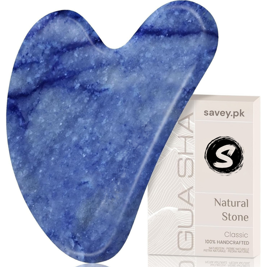 Natural Blue Guasha - Jawline Sculpting and Puffiness Reducing